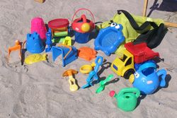 Beach Toys in Mesh Carrying Bag